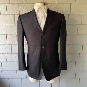 Dunhill Black Wool Blend Fully Lined 3-Button 5-Pocket Slim Man's Blazer Size 40